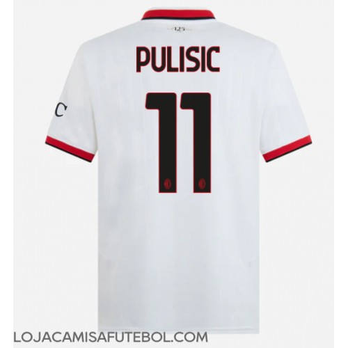 Camisa de Futebol AC Milan Christian Pulisic #11 Equipamento Secundário 2024-25 Manga Curta